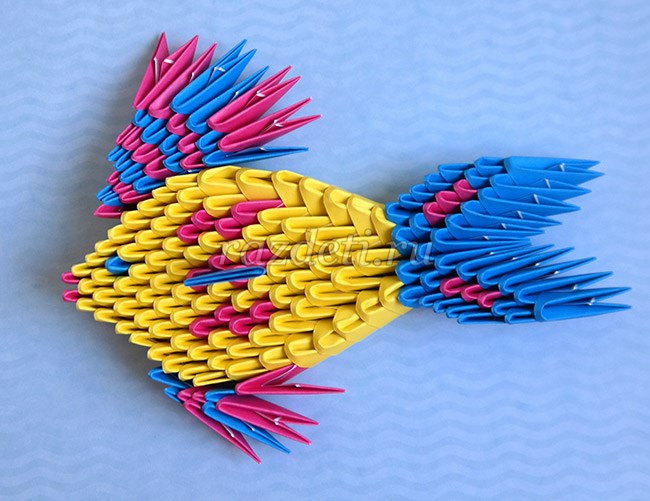 Оригами рыба: схема и мастер-класс поделки из бумаги