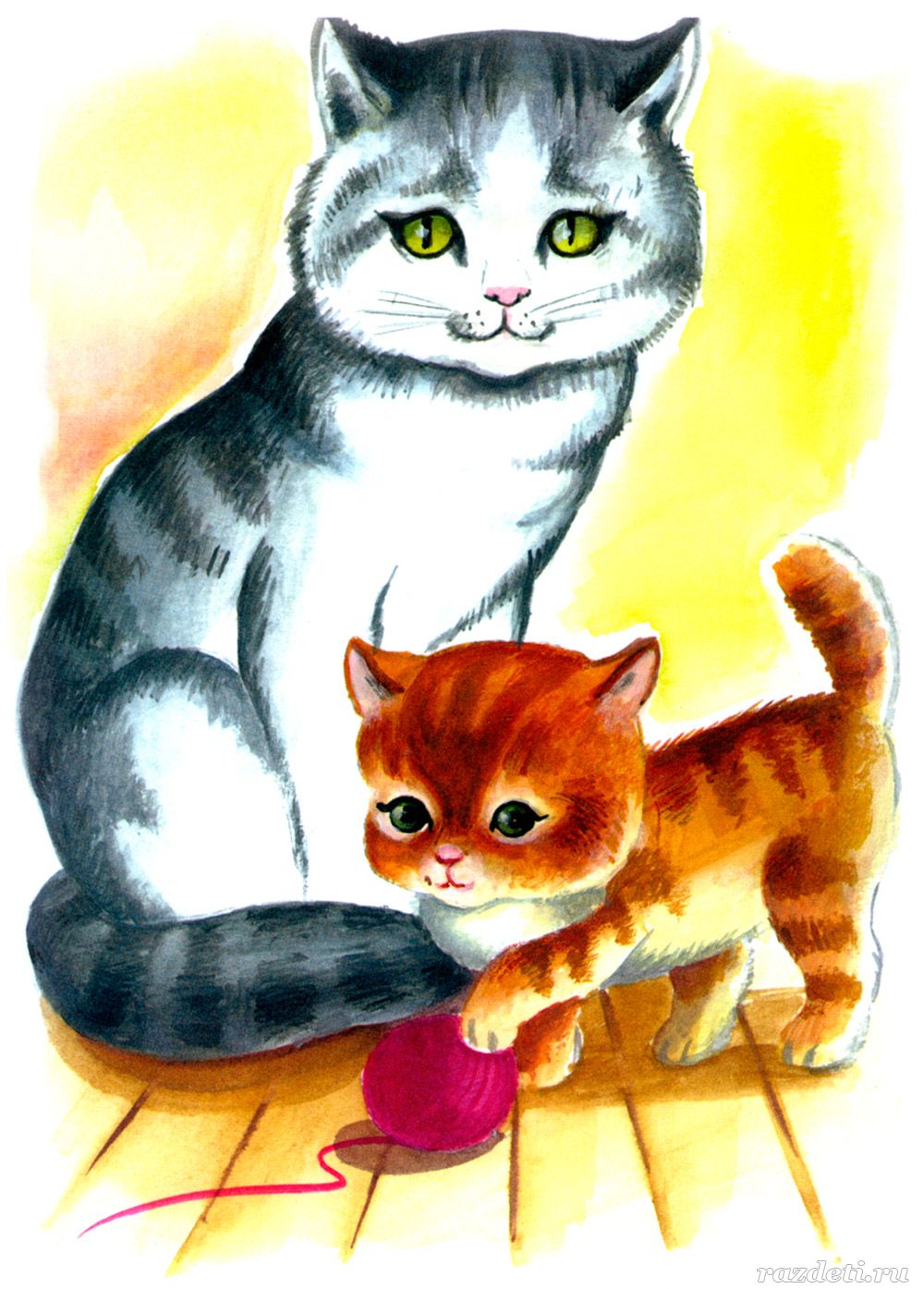 Рыжий котенок картинка для детей