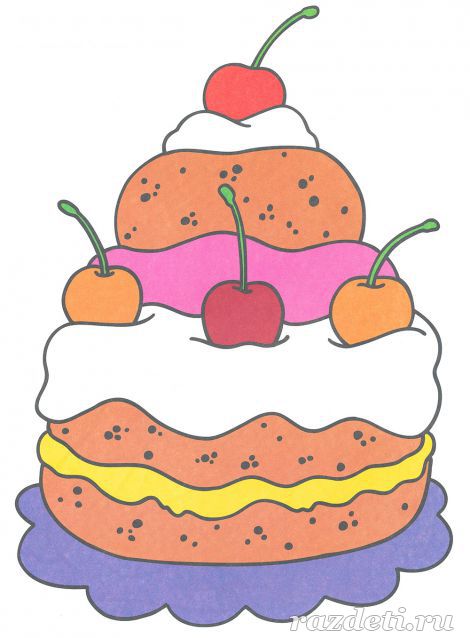 Картинка торт для детей 3-5 лет