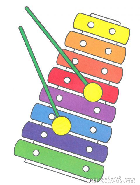 Картинка ксилофон для детей 3-5 лет