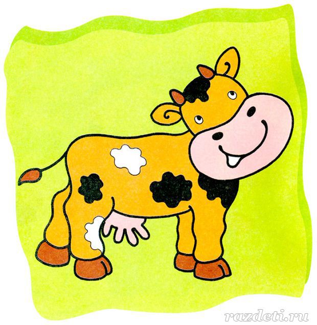 Картинка для детей. Корова