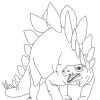 Раскраска для детей. Стегозавр