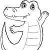 Детская раскраска Крокодил